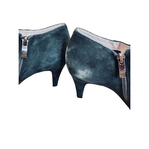 Vince Camuto Suede Ankle Booties Size 10 Black/gray Side Zip Heeled Booties - Picture 10 of 11